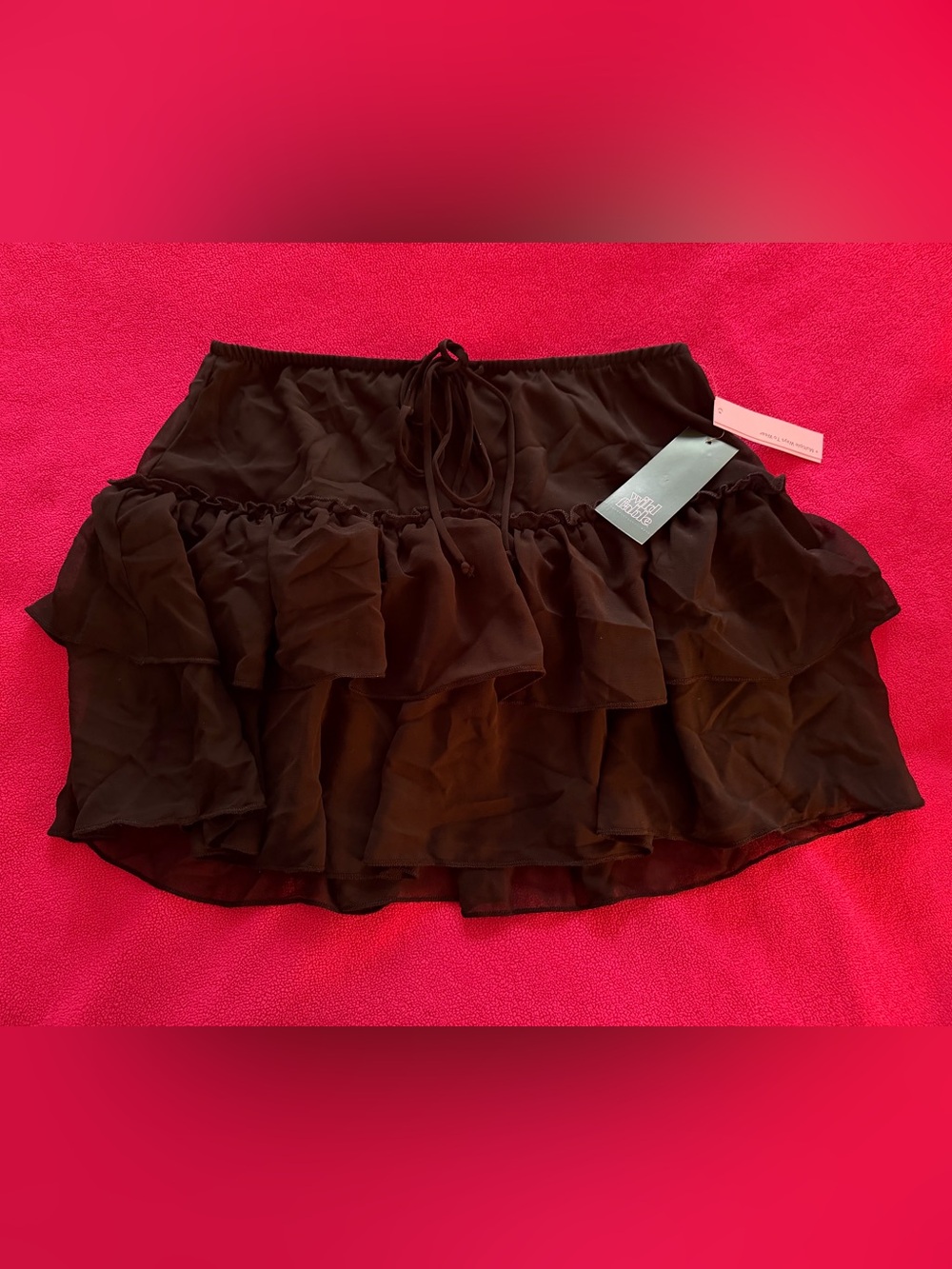 Wild Fable Women’s Black Tiered Ruffle Mini Skirt